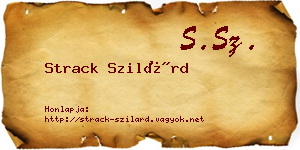 Strack Szilárd névjegykártya