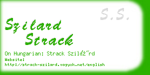 szilard strack business card
